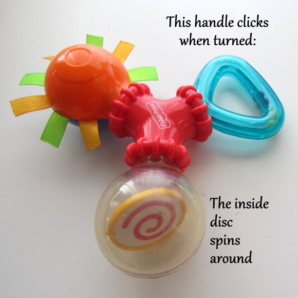 2 BABY TOYS, FISHER-PRICE + KIDS II, MOVING PARTS, BRIGHT and CLEAN - Picture 3 of 5